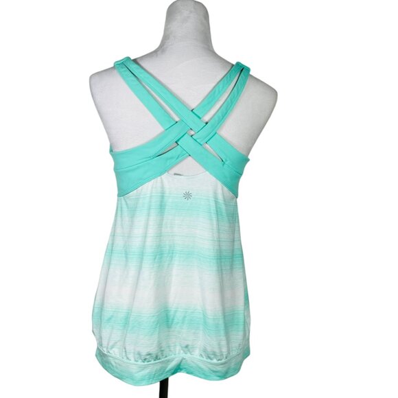Athleta Mint Green Stride Crunch & Punch Cross Back Tank Top Size LT - Picture 5 of 11